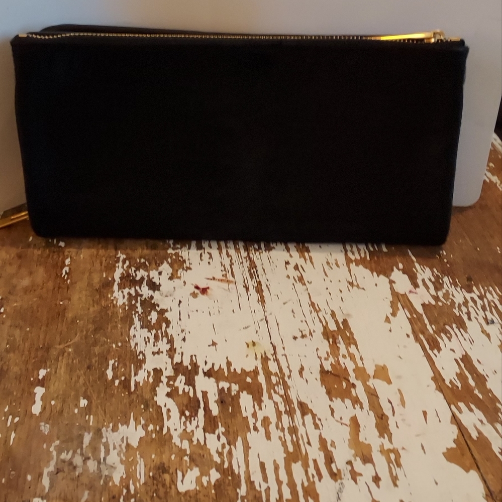 A.L.C Black Fur & Leather Clutch